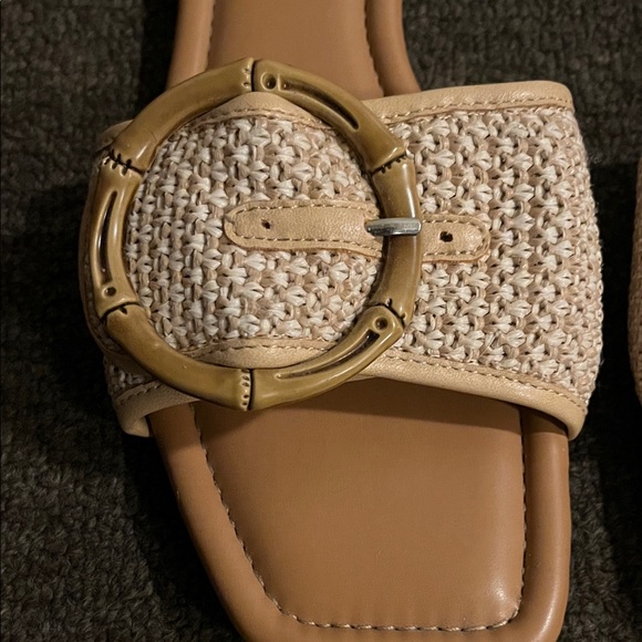 A New Day Women's Woven Tan Sandals - Picture 2 of 3